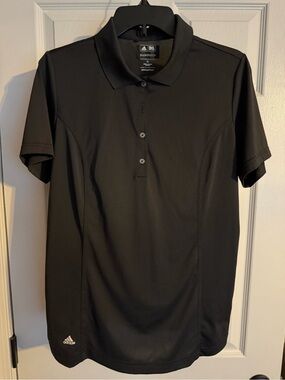 adidas Black Women's Short Sleeve Polo